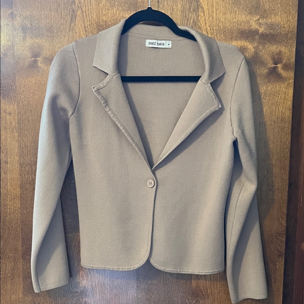Grace Karin Classic Beige Blazer